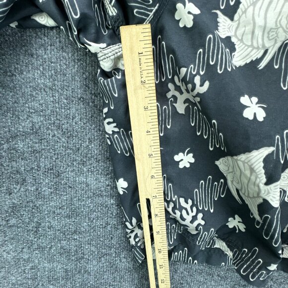 Reyn Spooner Board Shorts Mens 36 Gray 10" Inseam Fish All Over Print Pockets - Picture 10 of 13